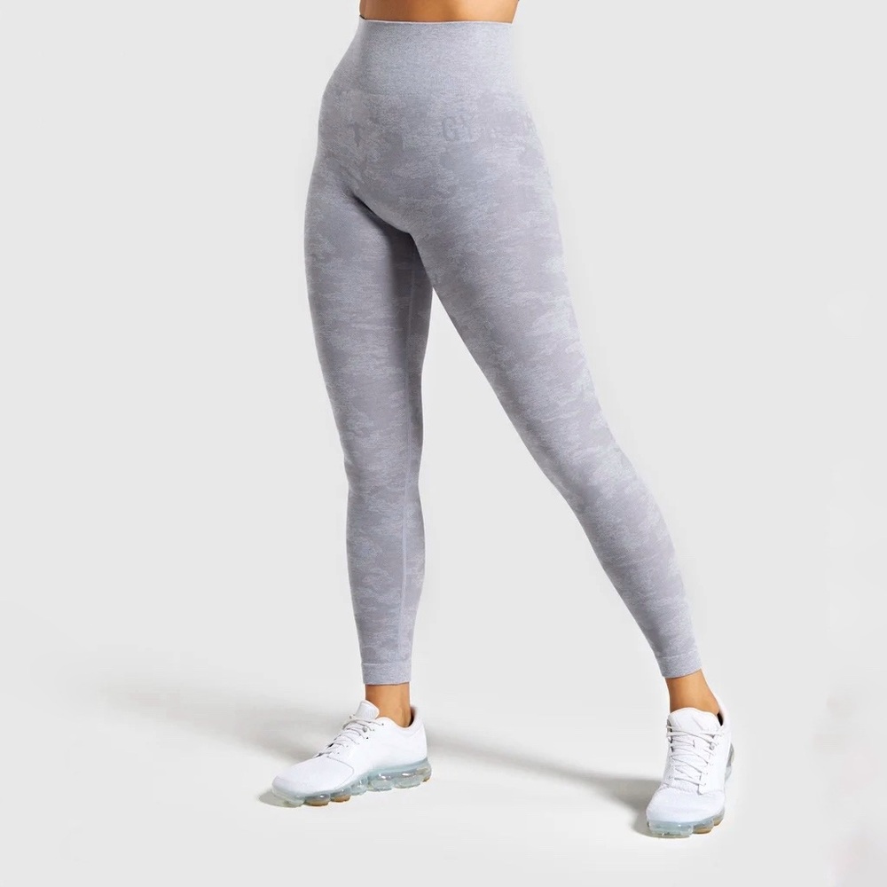 Gymshark Camo Seamless Leggings - Lilac